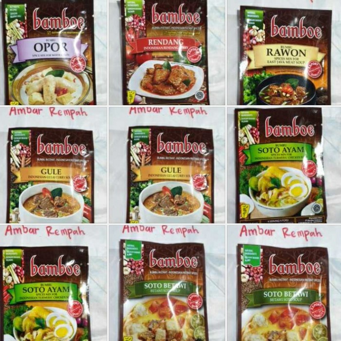 

JJ880 Bumbu instan bamboe all variant. Masakan SALE