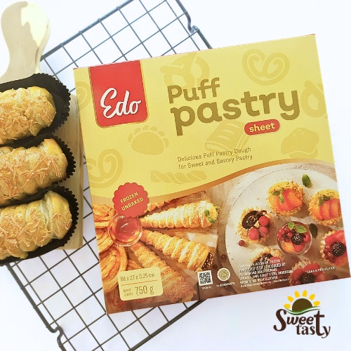 

Lezat- EDO Pastry Puff Sheet Kulit Pastry Edo Lembaran 375 - 750 gram