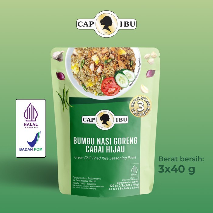 

EH525 CAP IBU Bumbu Nasi Goreng Cabai Hijau Pouch - Bumbu Masak Instan PROMO