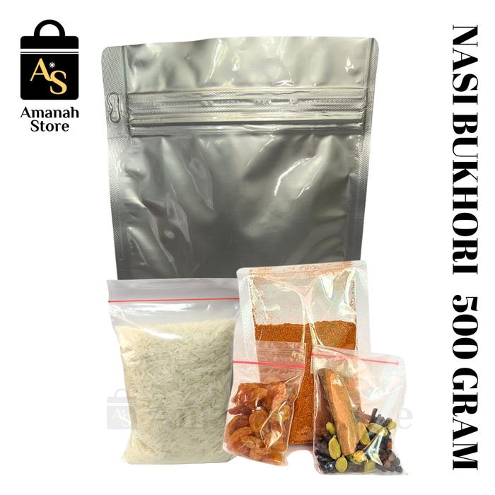

QQ302 Nasi Bukhori 500 gram Bumbu Instan Masakan Arab Amanah Paket Bumbu Dan Beras 1/2 kg Rice Food