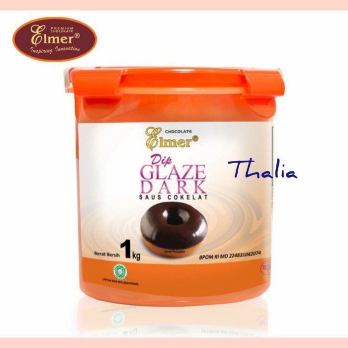 

Lezat- ELMER DIP GLAZE DARK 1KG TOPPING/ISIAN UNTUK DONAT/ROTI/CAKE DLL