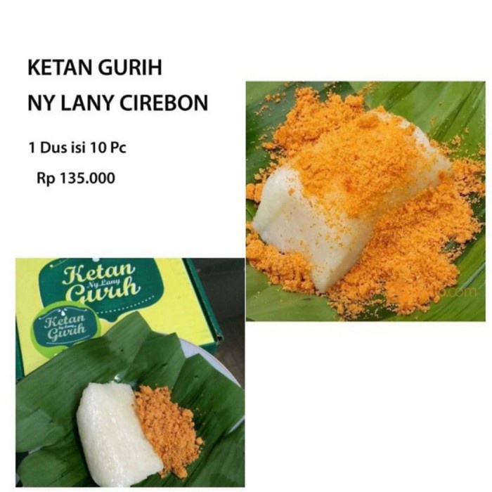 

Lezat- Ketan Gurih Ny Lany 1 box - isi 10 pcs khas Cirebon