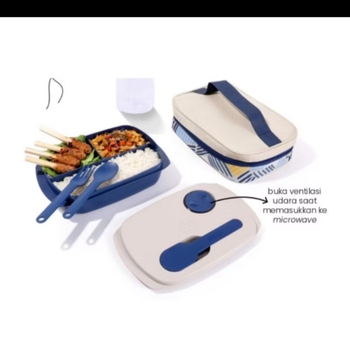 PREMIUM Lunch box set aventura ori moorlife sama bagus tupperware