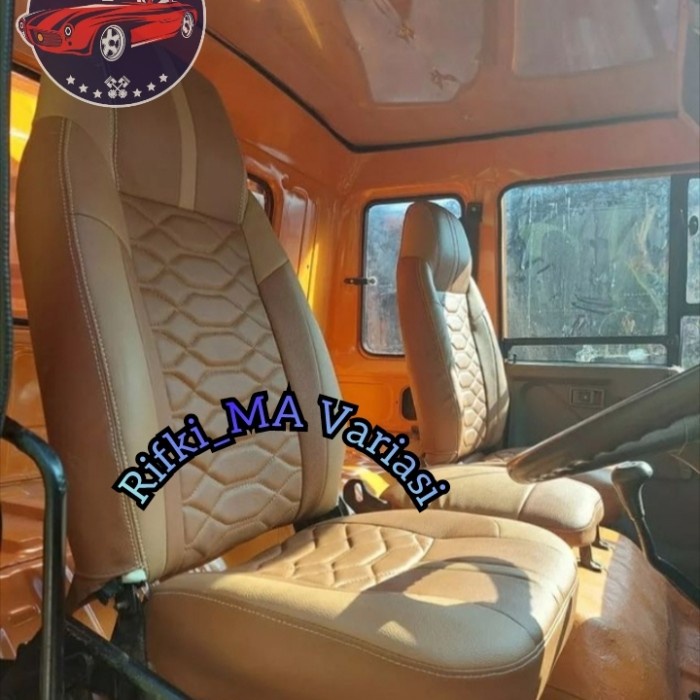PREMIUM sarung jok mobil truk Mitsubishi Fuso 220ps / bungkus jok mobil Fuso