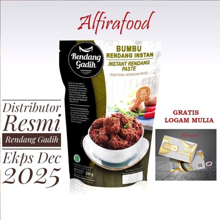 

LB951 Bumbu Rendang Instan - Rendang Gadih - pedas sedang - Reg / Tdk Pedas TERMURAH