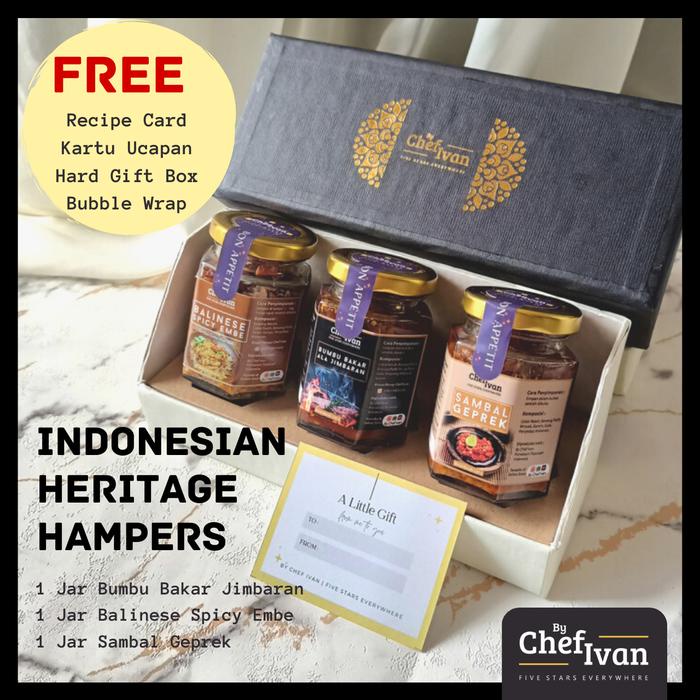 

AO654 Hampers Makanan Aneka Sambal Bumbu Instan Indonesian Heritage by Chef Ivan OBRAL