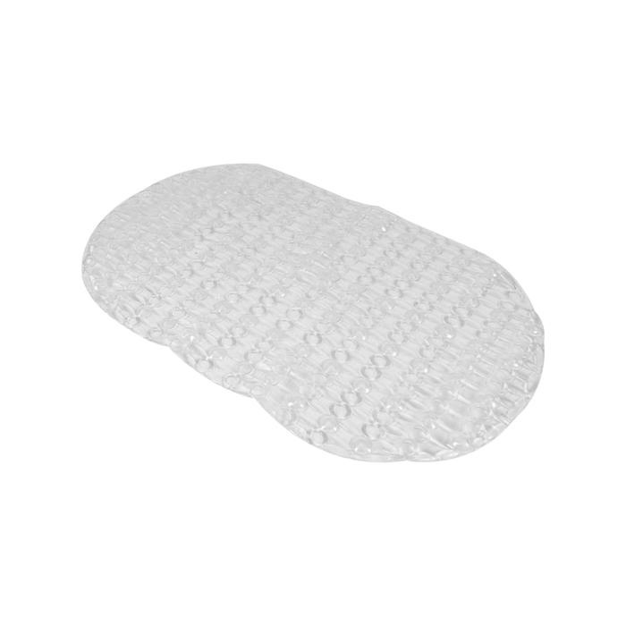 PREMIUM Informa 66X36 cm Keset Kamar Mandi Antislip Pvc Oval Transparan Bathmat Kain Lap Kaki Toilet