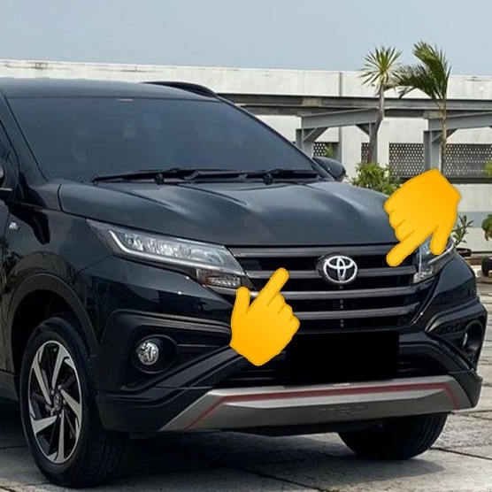 Lis List Grill Grille Black Chrome Bemper Depan All New Rush Original