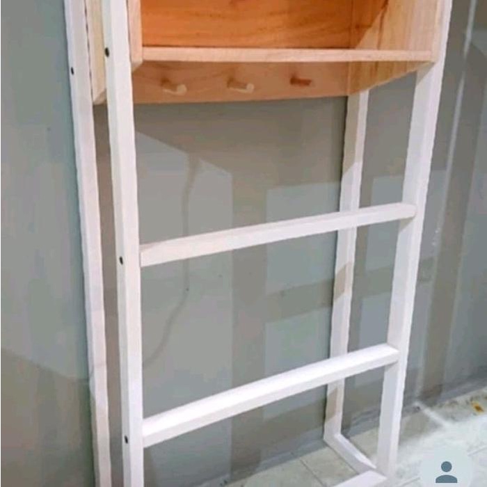 PREMIUM rak mukenah rak sajadah tempat Al-Quran sampiran laci rak tempel rak dinding