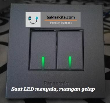 PREMIUM Saklar Iluminasi 2 Gang Panasonic Style Silver