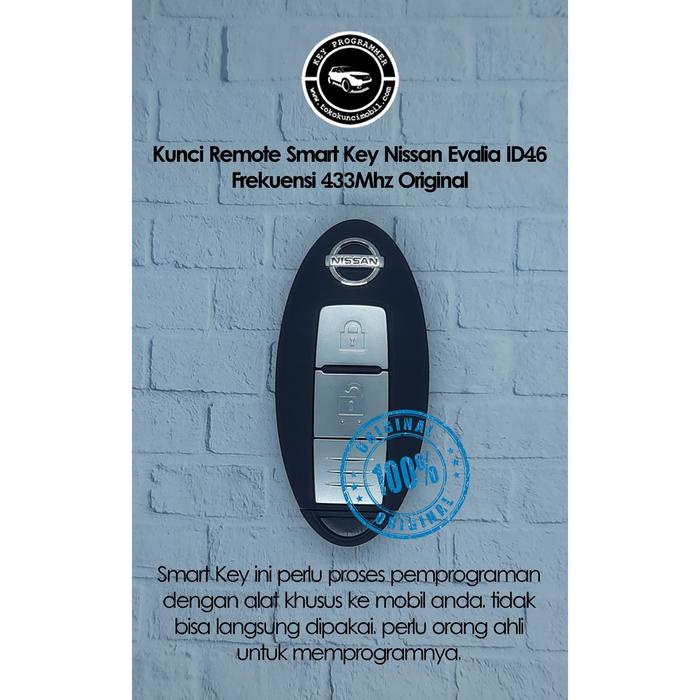 PREMIUM Kunci Remote Smart Key Nissan Evalia ID46 Frekuensi 433Mhz Original