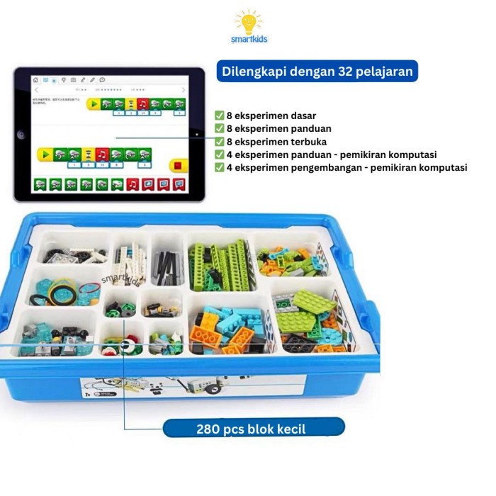 PREMIUM WeDo Coding Robot Brick Block Mainan Edukasi Anak PC Tablet Kompatibel STEM Programming