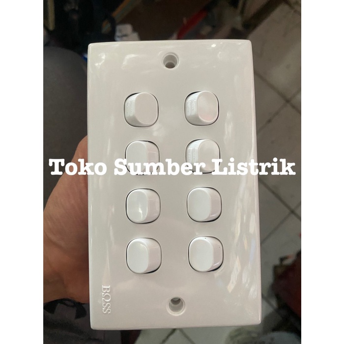 PREMIUM Saklar 8 gang inbow great switch 8gang geng sakelar lampu