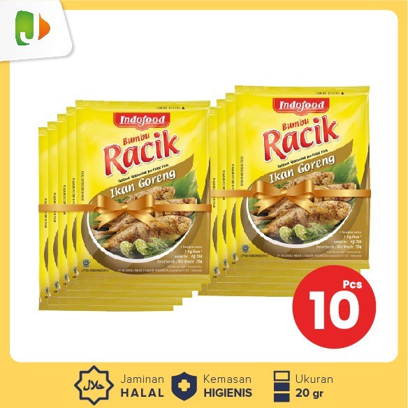

Lezat- Indofood Bumbu Racik Ikan Goreng - 1 renceng 10 sachet