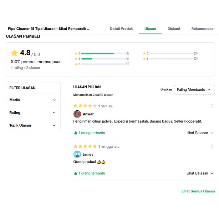 Pipe Cleaner 15 Tipe Ukuran - Sikat Pembersih Cangklong Model E