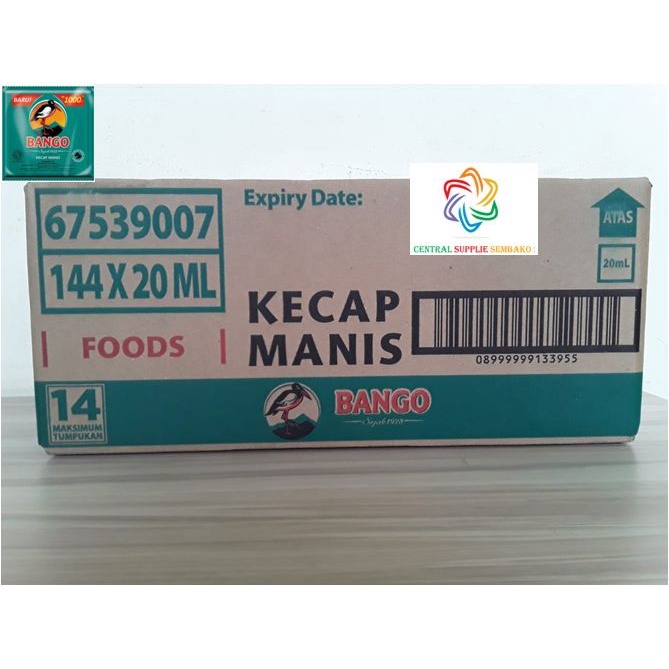 

Lezat- BANGO Kecap Manis Sachet [20 ml /144 pcs /1 karton ]