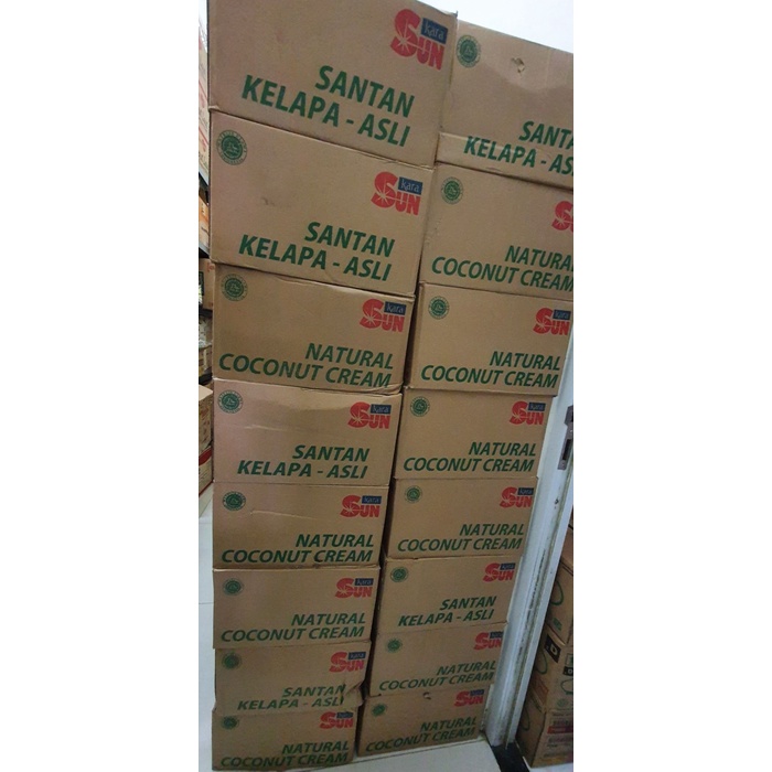 

Lezat- SUN KARA SANTAN KELAPA TCA 1 LITER DUS 12 PCS DOS CARTON KARTON BOX