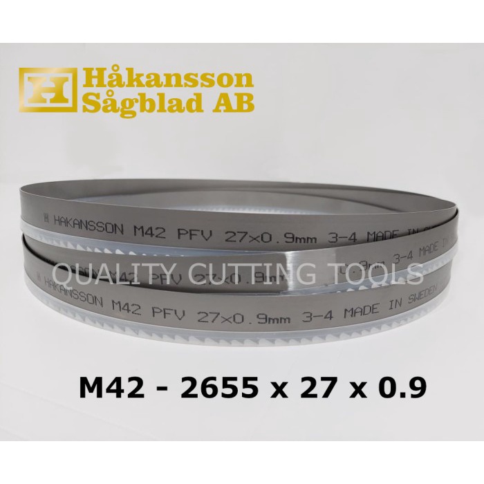 HAKANSSON Metal Bandsaw Blade M42 / Mata Gergaji Besi 2655 x 27 x 0.9