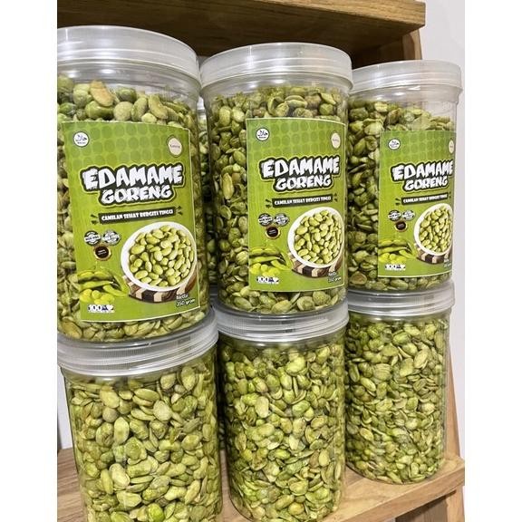 

!!!! camilan gurih edamame goreng kemriuk kemasan botol 350 gram