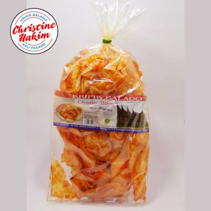 

Keripik Balado Christine Hakim 500gr Oleh Oleh Khas Padang