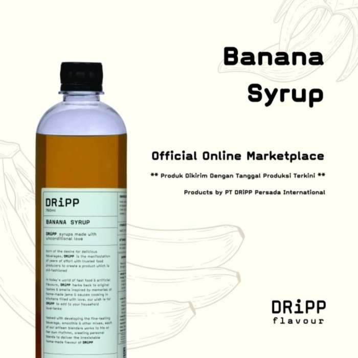 

Dripp Banana Syrup - Sirup Rasa Pisang 760ml