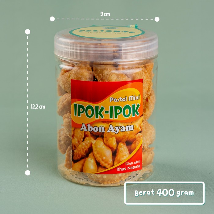 

PASTEL MINI IPOK-IPOK ABON AYAM - BERAT 400 GRAM (TERMASUK BUBBLE WRAP)