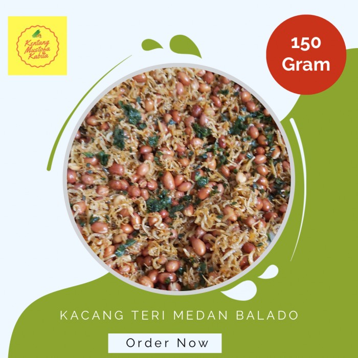

Kacang Teri Medan Balado 150g - Lauk Makanan Kering Tanpa MSG Premium