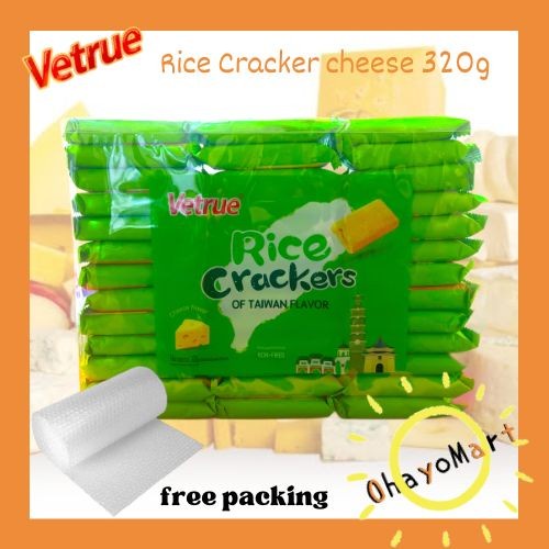 

Vetrue Taiwan rice crackers cheese flavor / vetrue Taiwan biskuit beras rasa keju 320g