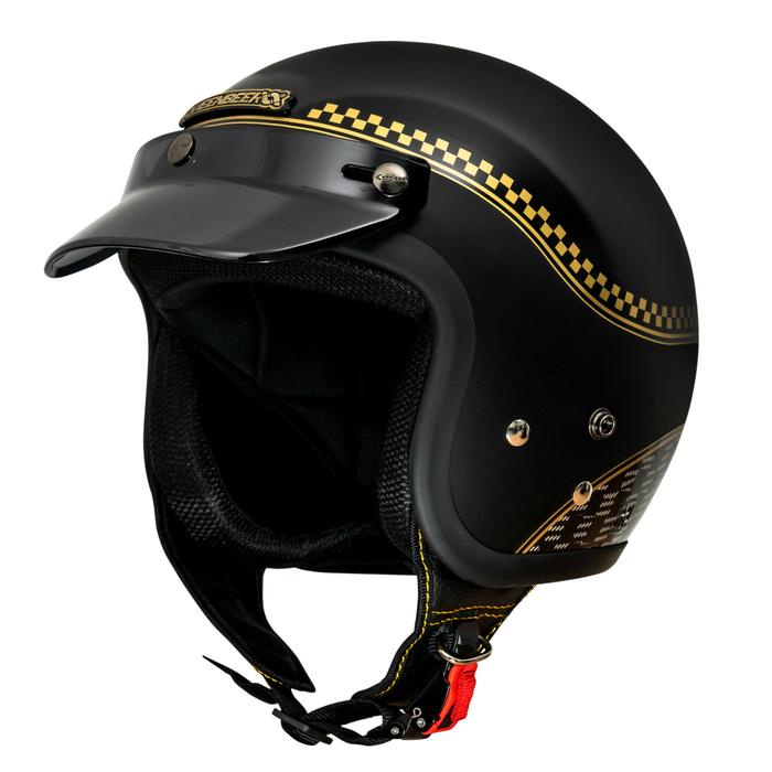 Cargloss CFM x Queenbeer Retro Helm Half Face - Black