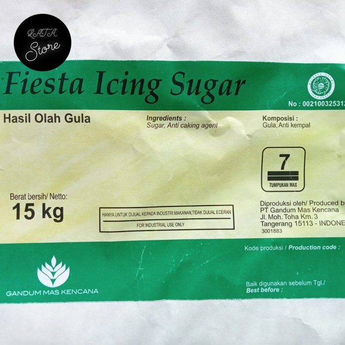

Fiesta Icing Sugar 15 kg / bag