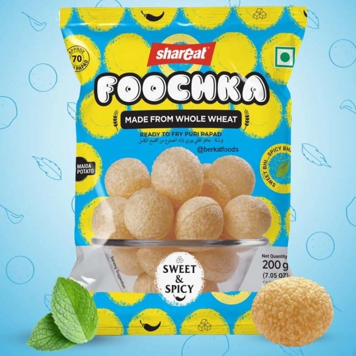 

Sweet Spicy Pani Puri Set Shareat India / Paket Kerupuk Papad Bumbu Kuah Asam Manis Vegetarian