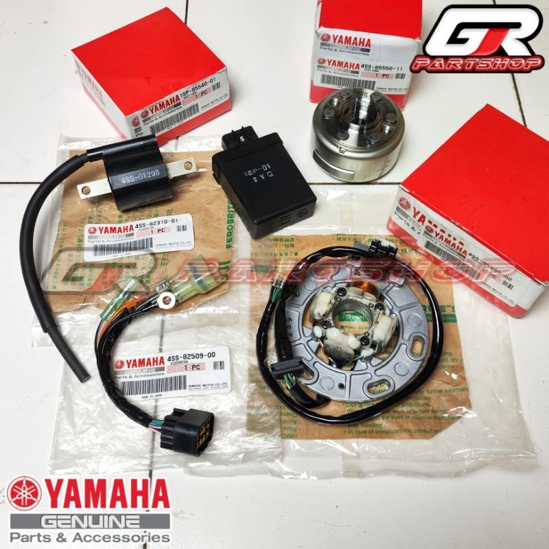 HTC Fullset Pengapian YZ125 ORI YGP Original Yamaha YZ 125 Full Set Pengapian Koil CDI Spul Magnet S