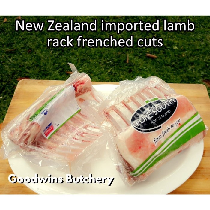 

Lezat- 1kg lamb rack frenched cut WHOLE 8 ribs White Stripe Australia