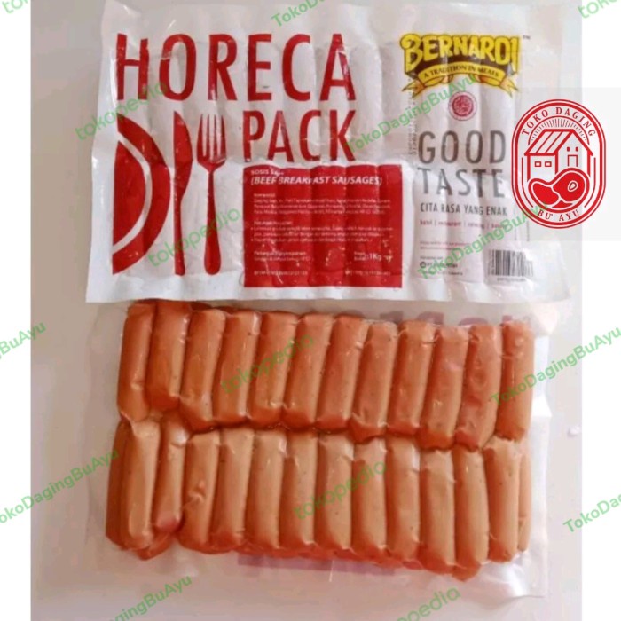 

Lezat- Sosis Sapi Bernardi Beef Breakfast VP 1 kg Horeca