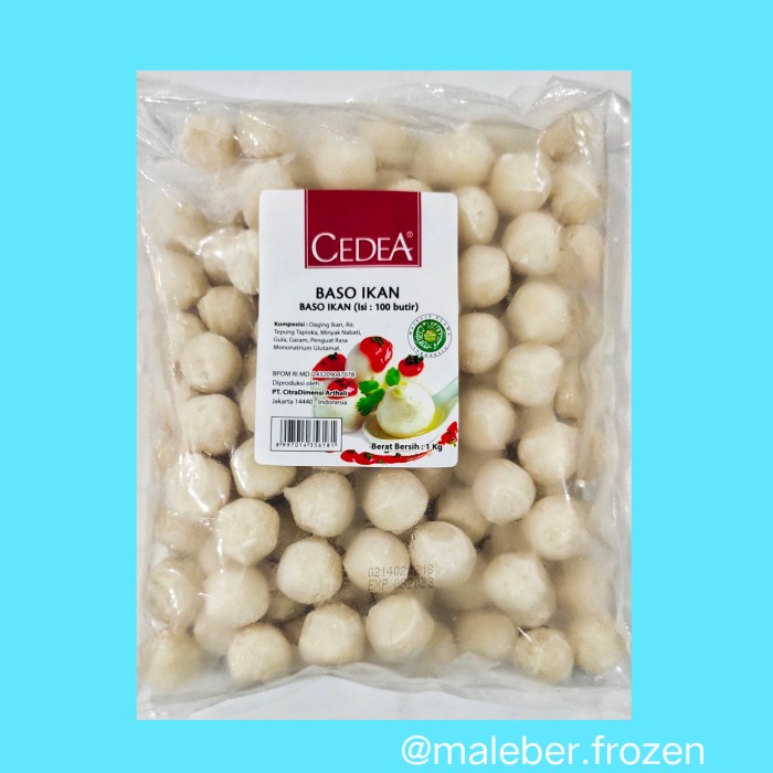 

Lezat- cedea baso ikan 100 butir 1kg
