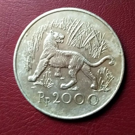 LANGSUNG DIPROSES Koin 2000 Rupiah Macan Seri WWF Tahun 1974