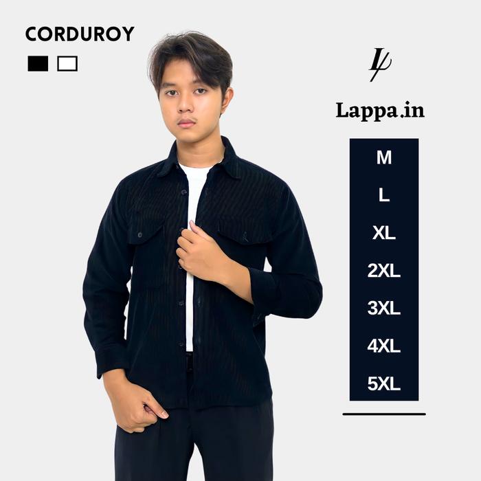 Jaket Pria Corduroy Hitam Lappa