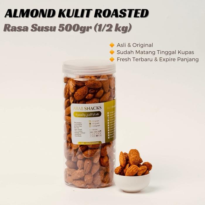 

KACANG ALMOND CANGKANG SUSU 500GR PANGGANG ALMON KULIT 500 GRAM ROASTED IN SHELL MILK FLAVOUR MATANG