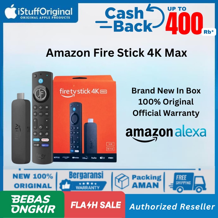 Amazon TV Fire Stick 4K Max HD Wifi 6 With Alexa Resmi