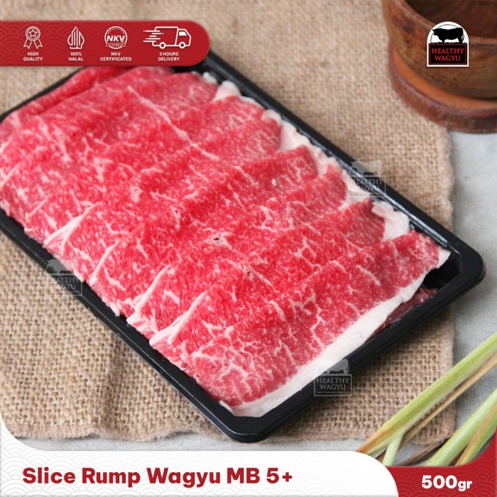 

Lezat- Slice Beef Rump Wagyu Marbling 5 500gr