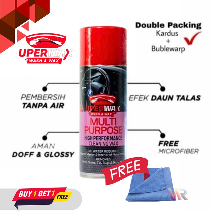 UPERWAX MULTIPURPOSE WASH AND WAX - PEMBERSIH SERBAGUNA BODY KACA INTERIOR BARET HALUS JAMUR GETAH