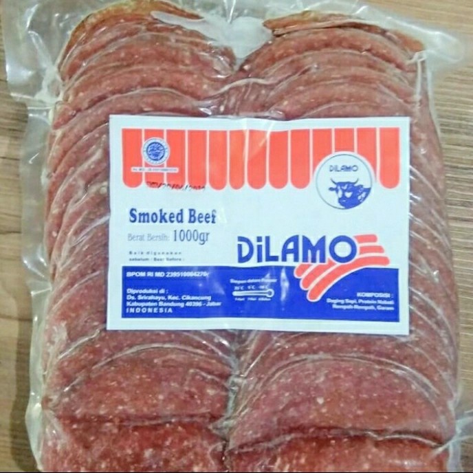 

Lezat- dilamo smoked beef 1kg /daging sapi asap dilamo