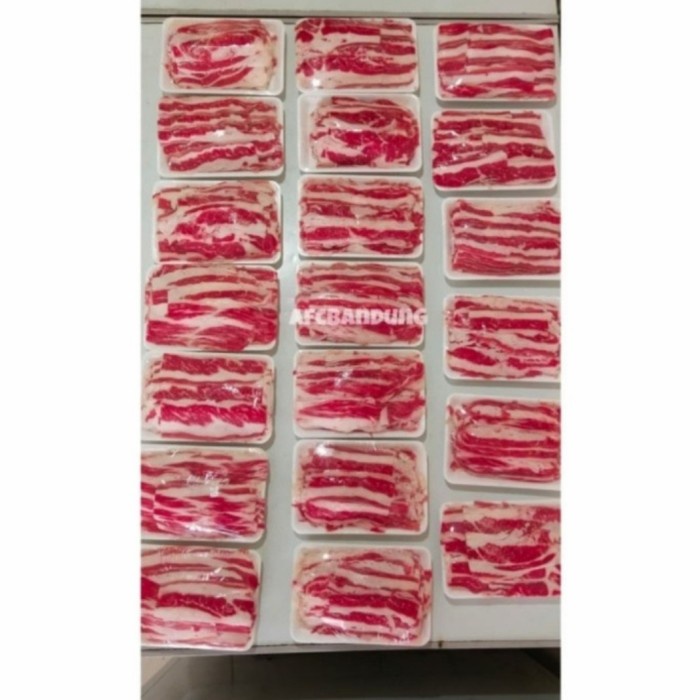 

Lezat- Daging US Sliced Yoshinoya Yakiniku Shabu Beef Shortplate Slice 500gr