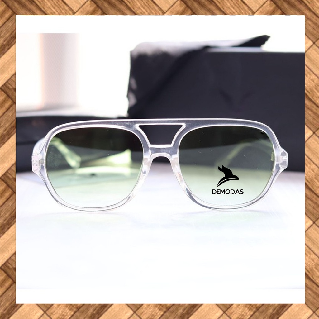 TrendyGaya- Demodas Kacamata Raffi Ahmad Fashion Lensa Photocromic Normal Minus Silinder ( Bluecromi