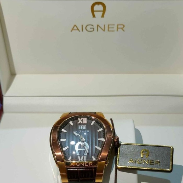 081398509801 BEKAS Jam Tangan Pria ORIGINAL Aigner Palermo A58100 *