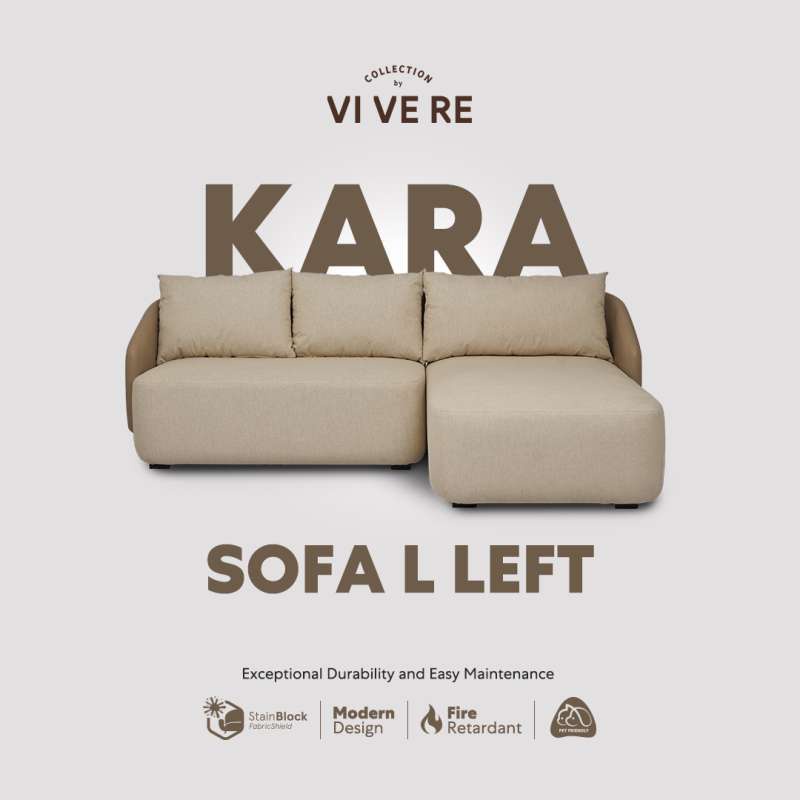 VIVERE Kara Sofa L Shape - Sofa Ruang Tamu *