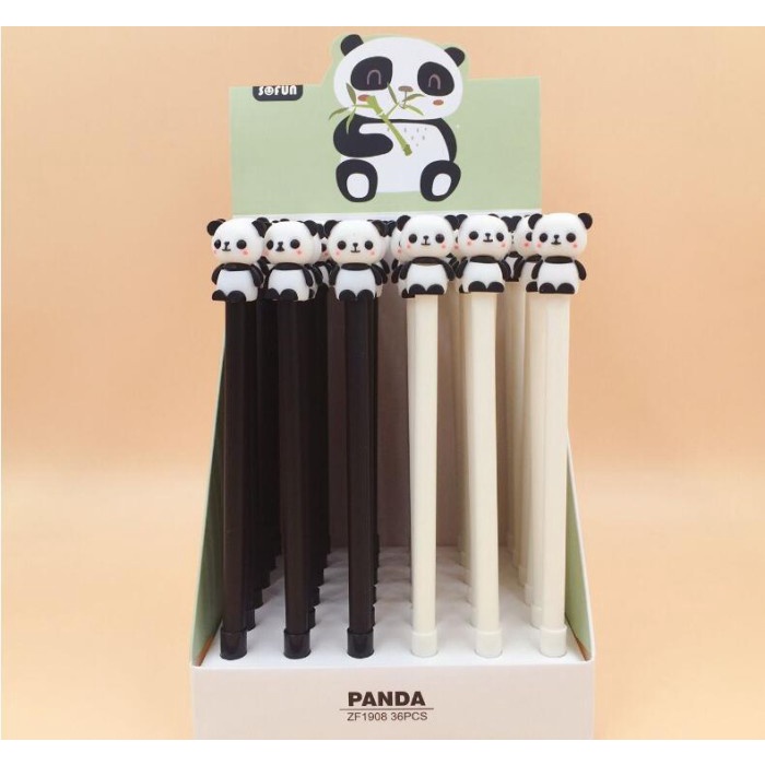 

HOT SALE! grosir Panda Gel Pens 0.5mm Cartoon Silicone Gel-Ink Pen