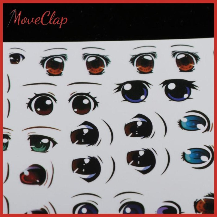 

TERBARU! diskon lagi In stock 5X Ligt DIY Cartoon Toy Eyes Stickers Water Decal