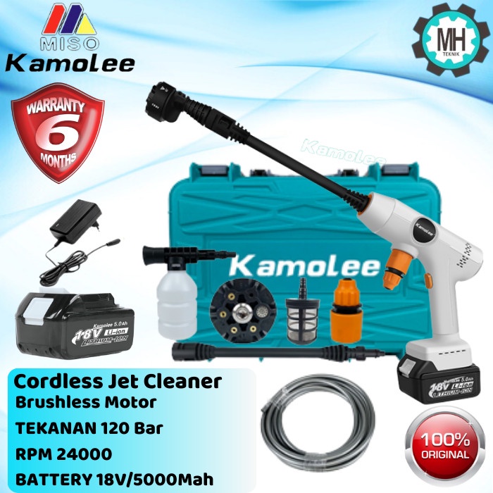 KAMOLEE CORDLESS JET CLEANER 120 BAR BRUSHLESS MESIN CUCI MOBIL-MOTOR ORIGINAL