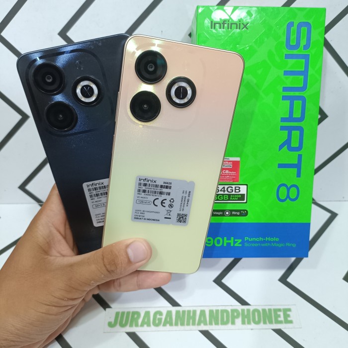 Infinix Smart 8 Ram 4/128GB + 3/64GB Hp Second Seken Bekas Fullset *